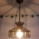 Brass suspension and smoked glass - vintage