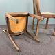 Set of 4 vintage wooden dining chairs 60s
