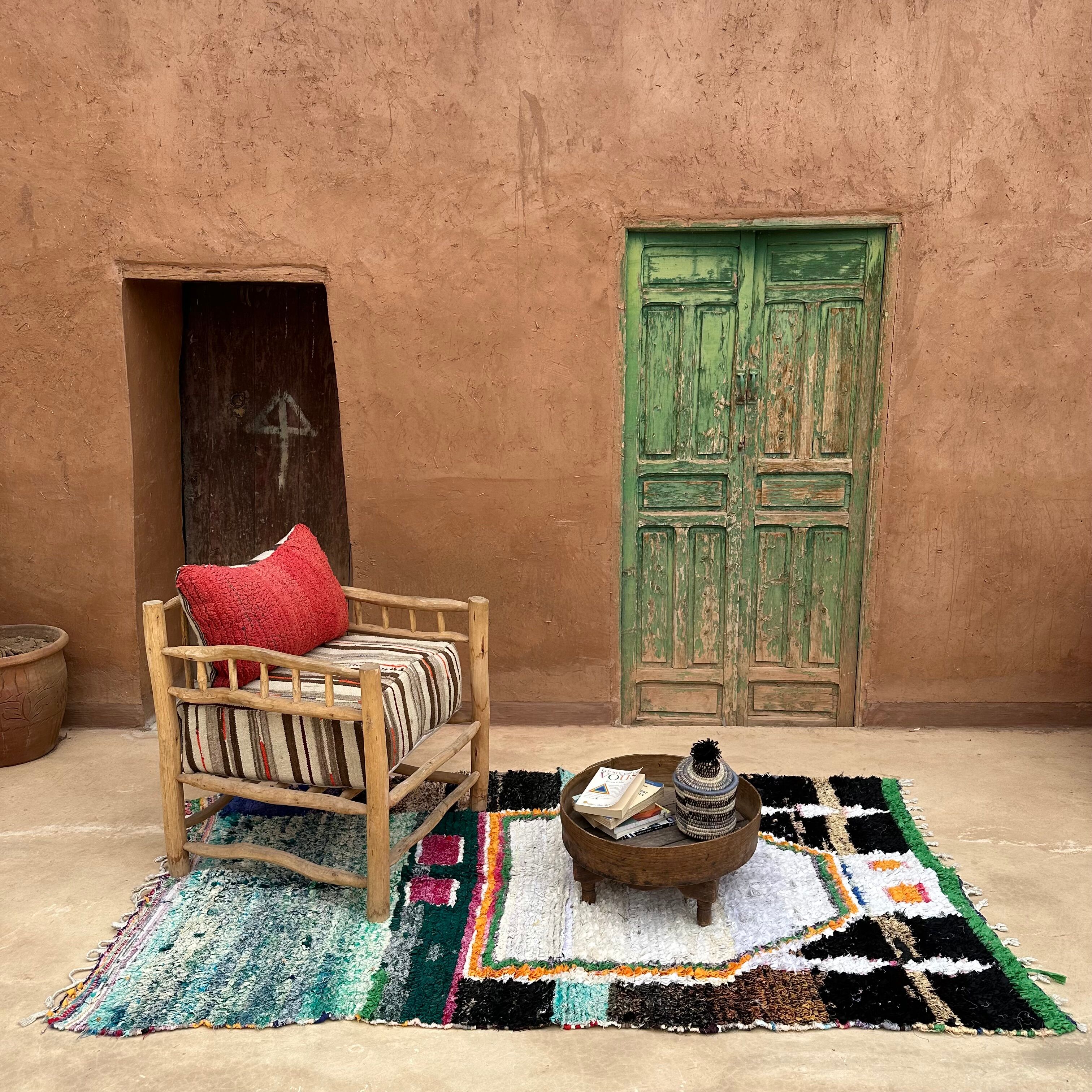 Boucherouite carpet - 121 x 226 cm