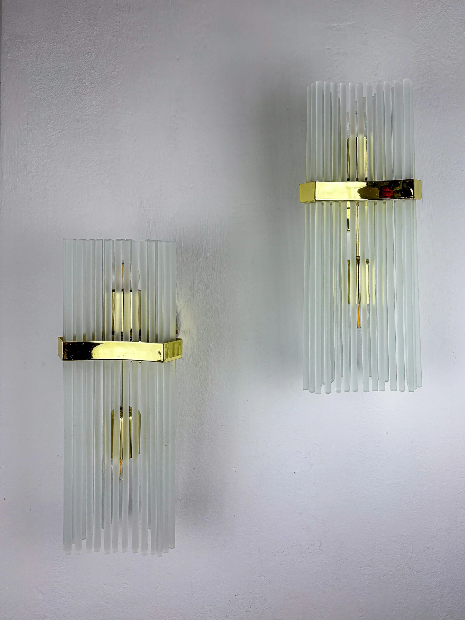 Pair of wall lights from Sciolari for Lightolier, circa 1970, Italy