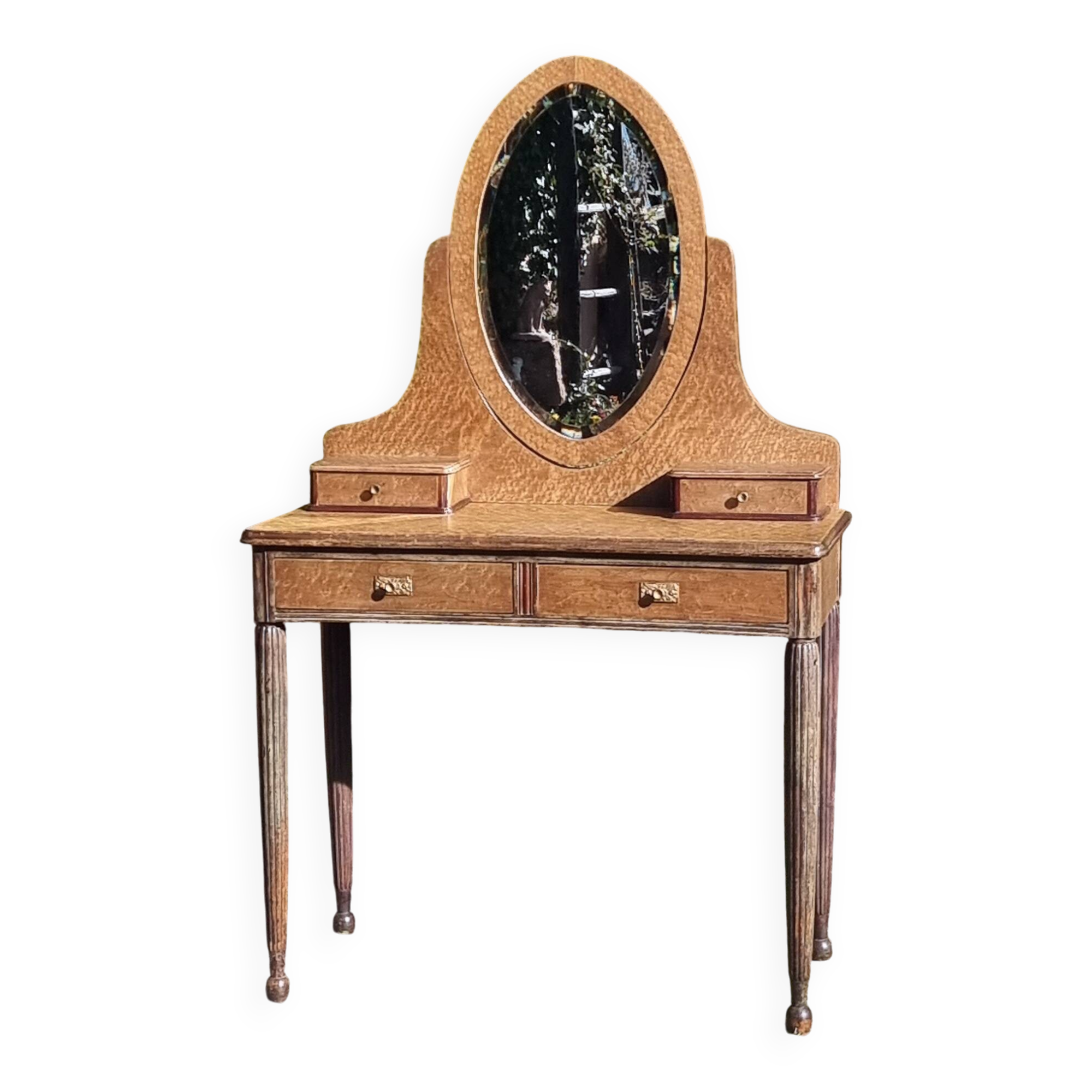 Dresser from the early 19th century with a cheval mirror.