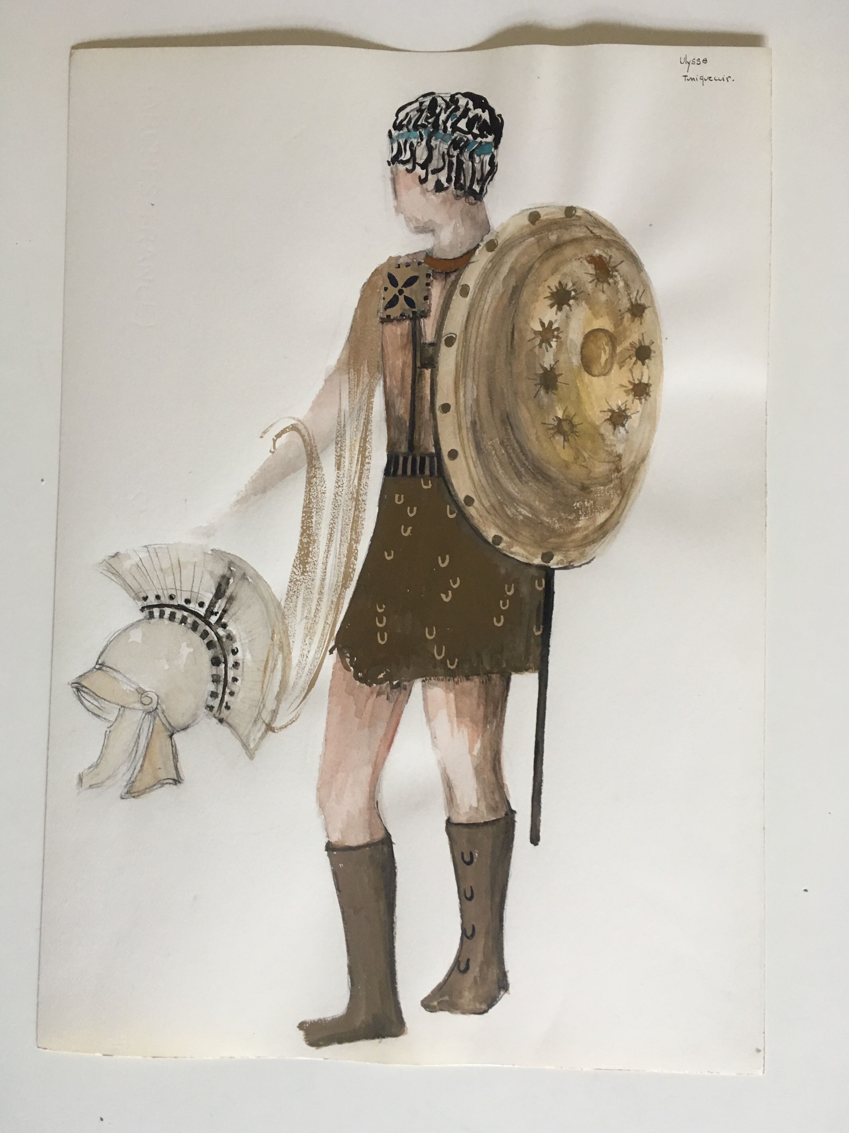 Costume sketch for Homer's Ulysses Odyssey Theatre 1990