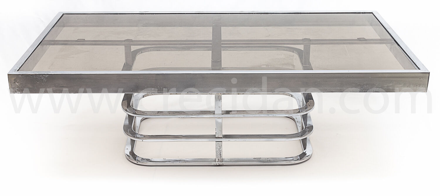 Chrome-designed coffee table