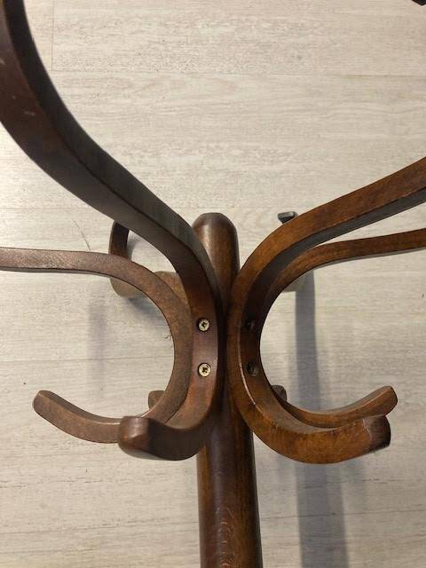 Wooden parrot coat rack