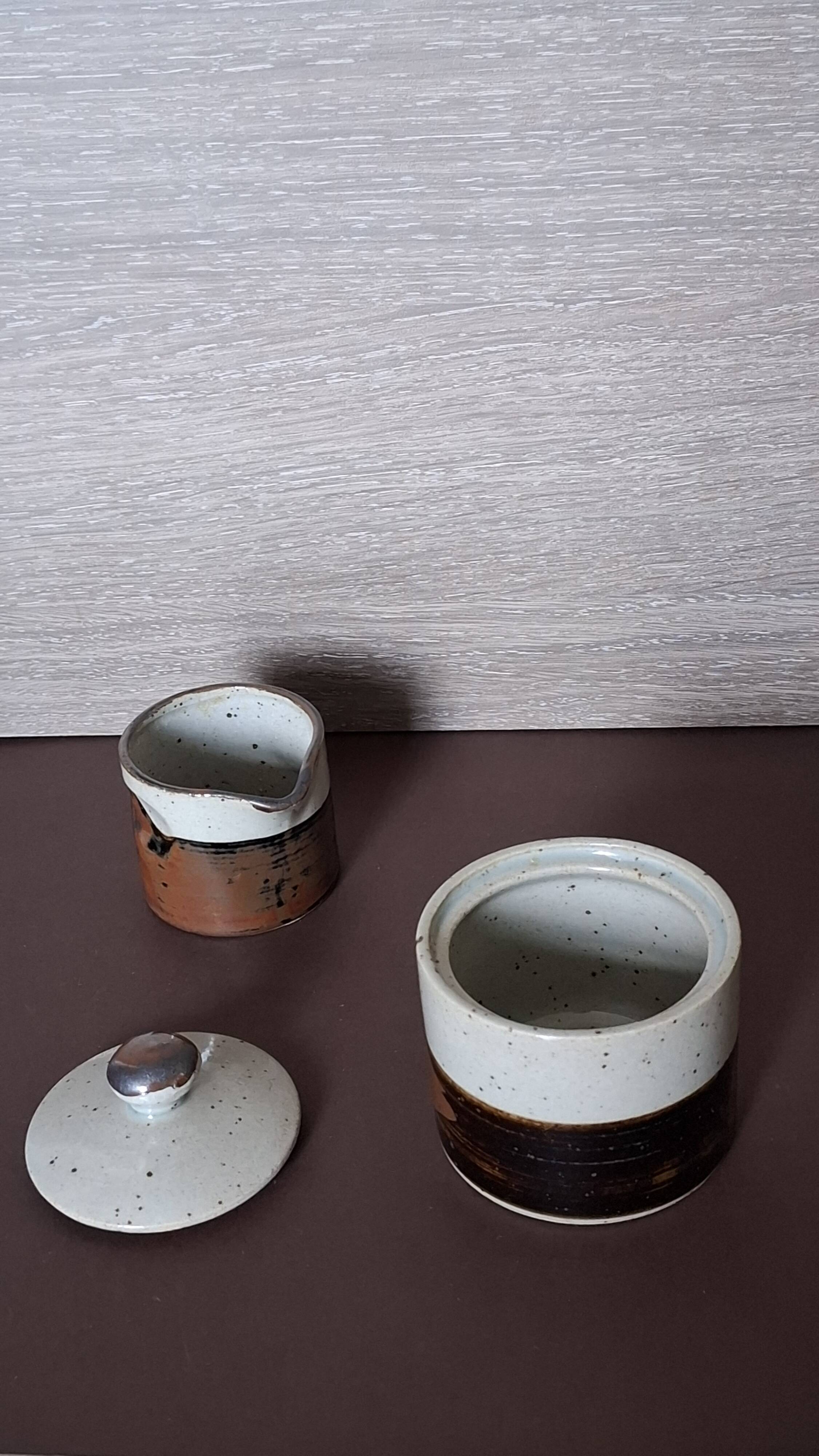 vintage stoneware coffee set