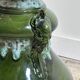 Vintage 1960s shaded green ceramic lamp