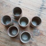 Set of 6 stoneware egg cups