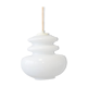 Large vintage suspension lamp in white opaline