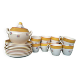Vintage coffee service Sarreguemines (22 pieces)