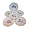 Set de 6 assiettes dessert motif fleurs Cécile