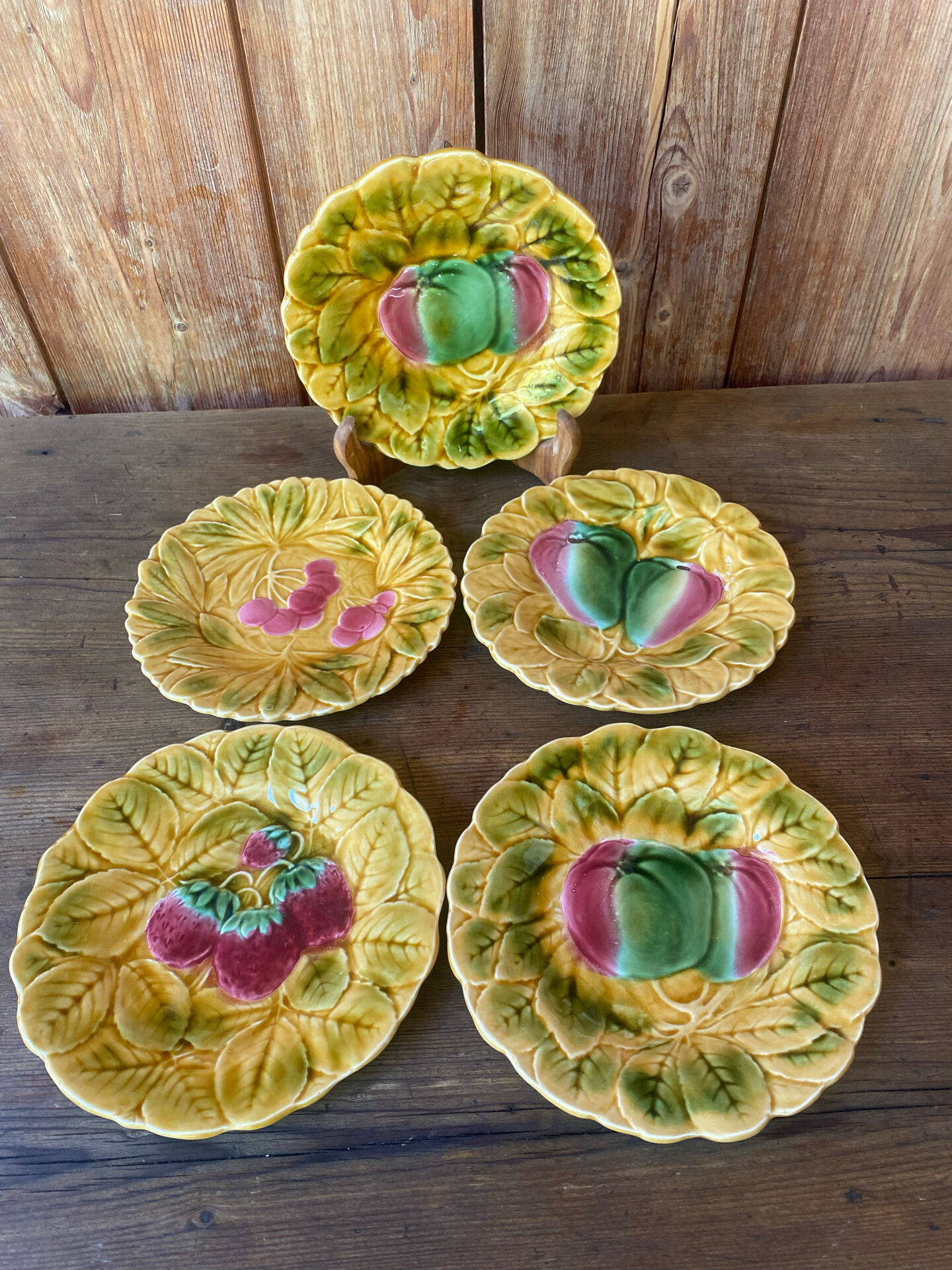 Dessert plates barbotine Sarreguemines