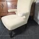 Napoleon III crapaud armchair with a reclined backrest