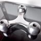 Scandinavian Boomerang candle holders, aluminium, Denmark, 1970