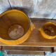 Ancienne soupière et 6 bols en céramique beige