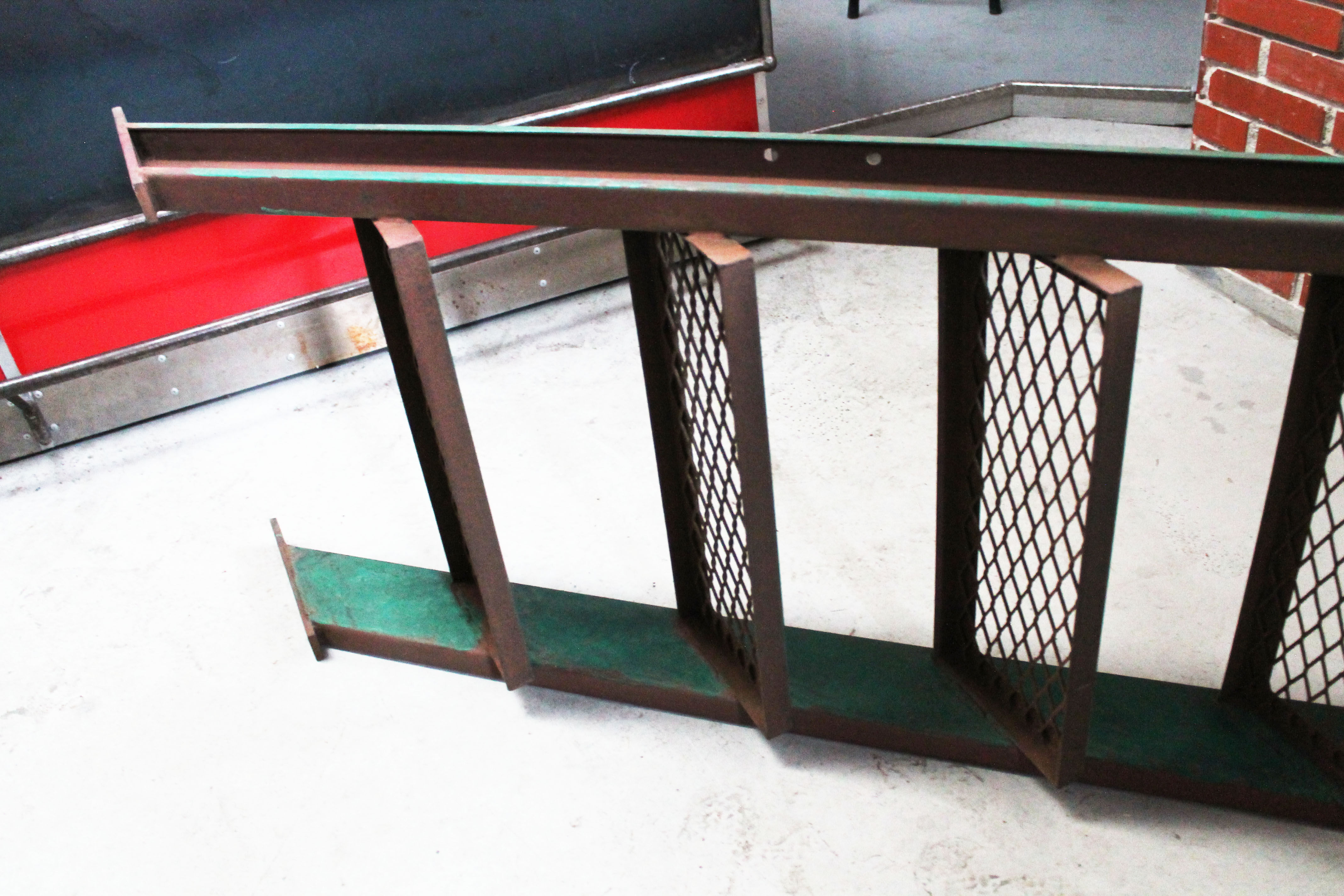 Industrial metal staircase