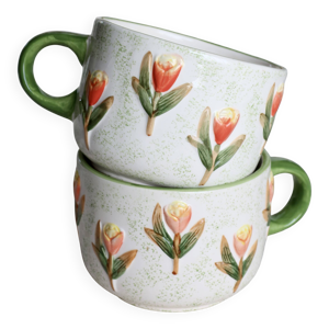 Tasses / mugs barbotine - motif