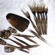 Silver-plated cake service / 12 forks and silver cake server