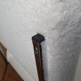 Armchair 60s chrome metal fabric buckle