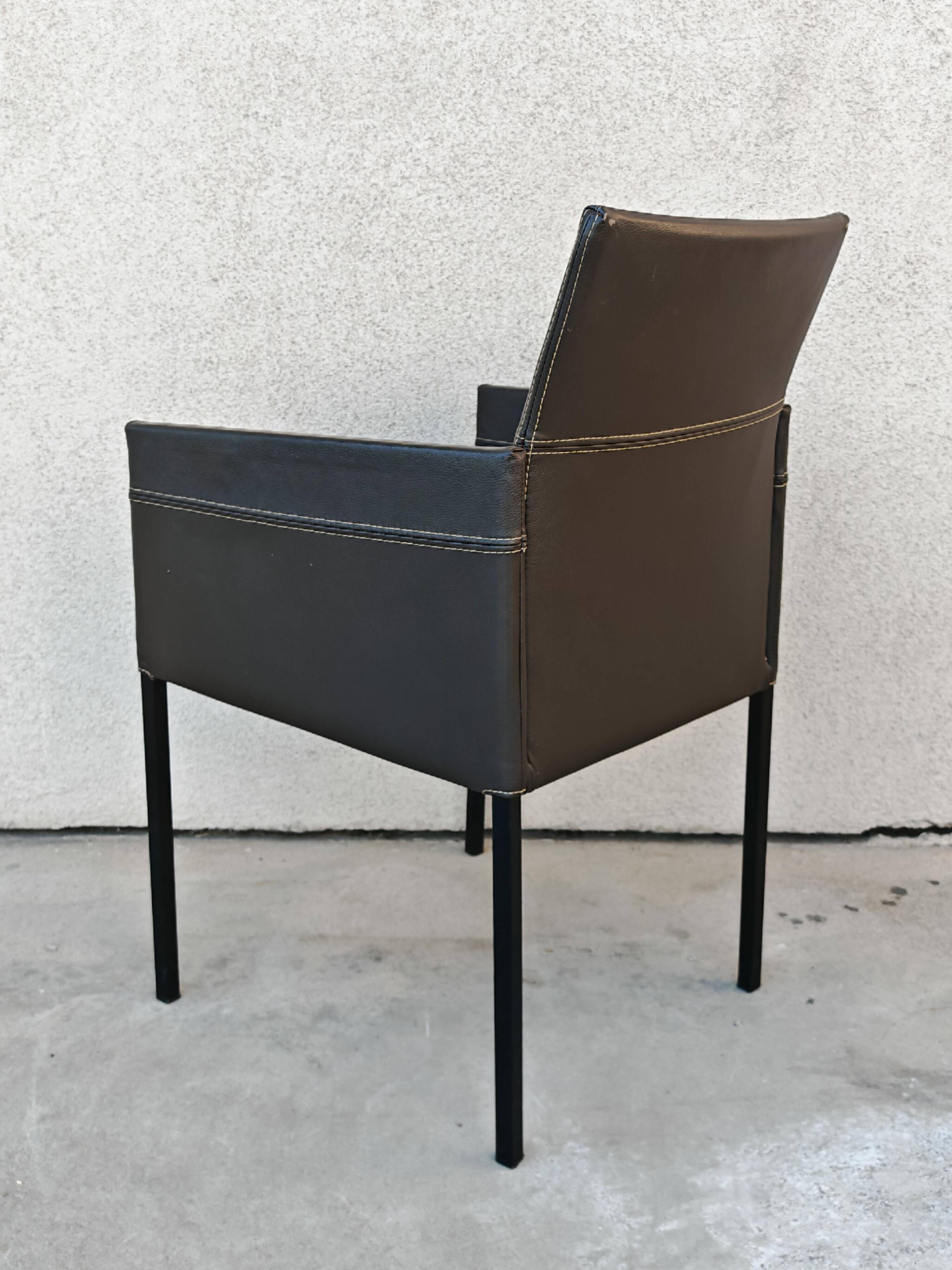 Pair of leather armchairs Texas by Karl Friedrich Förster for KFF