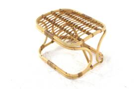 Rattan Footstool - mid century modern - japandi