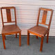 Pair of antique carved oak chairs – Art Nouveau style