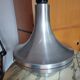 Large foot of vintage lamp brushed aluminum (double lighting)
