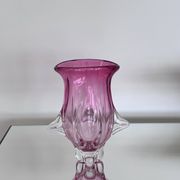 Massive Sculpural pink Vase, Murano  "Sommerso"Artenuove by Pustetto e Zanetti