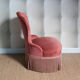 Fauteuil crapaud rose parme