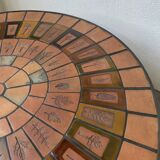 Capron “herbarium” coffee table with metal base