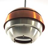 1960s Danish pendant – copper & aluminium lamp in Carl Thore style