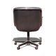 Charles Pollock Executive Knoll office chair in black leather.