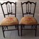 Chaises Napoléon III noires et dorées