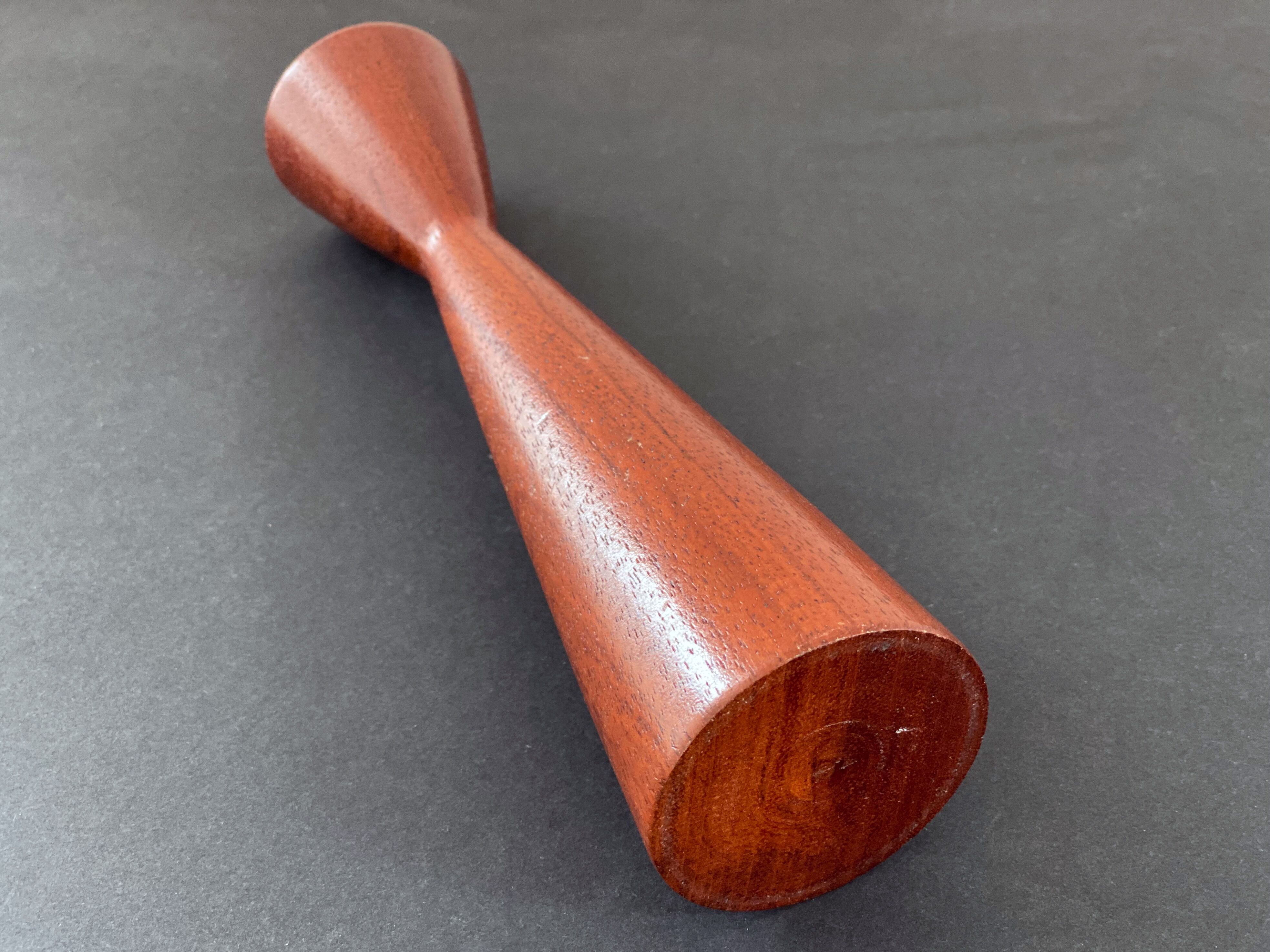 Vintage wooden candle holder, "tulip" candle stick