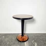 Side table in walnut and ebony wood in Art Deco style