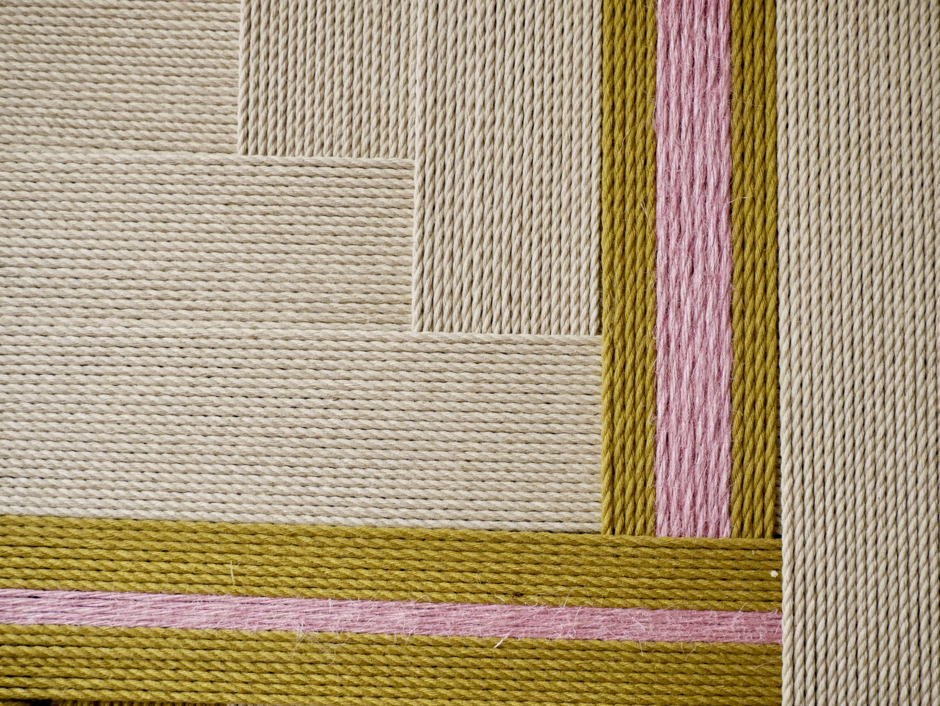 Wooden stool. Vintage stool. woven stool