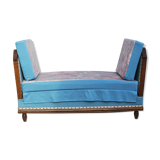 Vintage blue padded bench