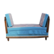 Vintage blue padded bench