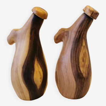 Lot de 2 bouteilles " huile et vinaigre "