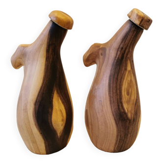 Lot de 2 bouteilles " huile et vinaigre "