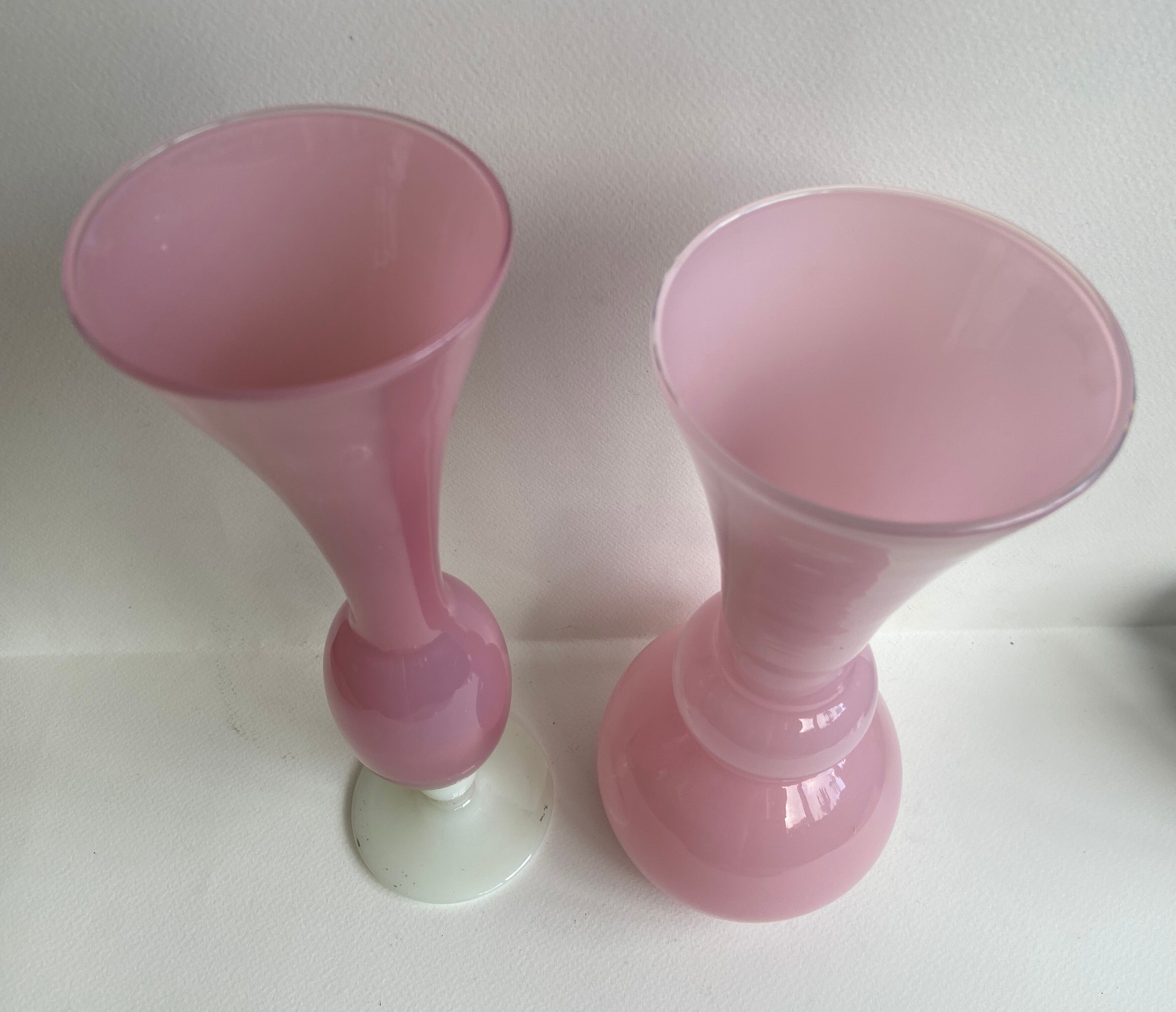 Pair of opalin vases