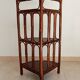 Étagère d' angle vintage bambou et rotin années 70