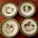 Set of 12 digoin sarreguemine fruit dessert plates