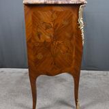 Small marquetry chest of drawers, Louis XV style – early 20th century