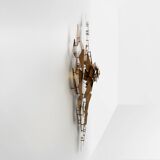 Auguste fixed sculpture metal appliqué patinated around 1970