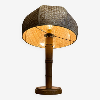 Lampe de table en bois 1950
