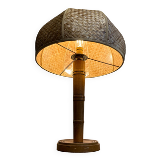 Lampe de table en bois 1950