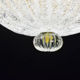 Petite vintage Italian Murano glass amber and transparent ceiling light