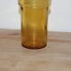 Vintage amber glass carafe with matching stopper – H 27 cm