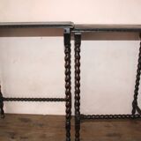 Wooden nesting table. 3 small nesting tables.