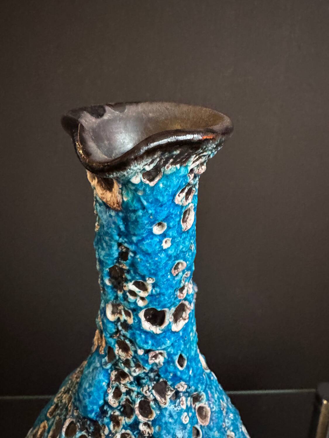 Ceramic cruche foam Vallauris 1960s